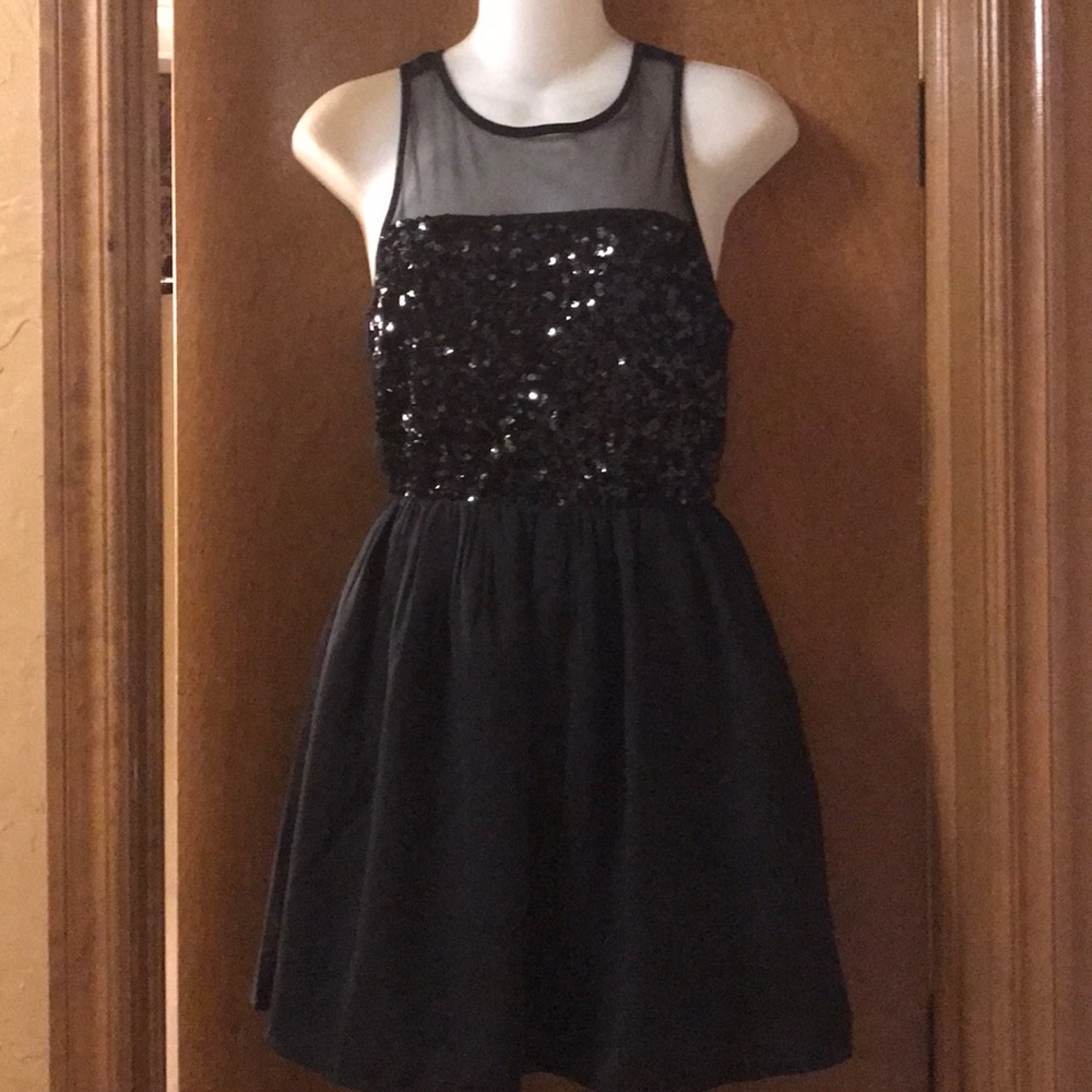 Forever 21 Little Black Sequins Dress